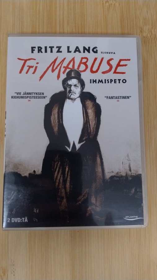 Tri Mabuse – ihmispeto (Dr. Mabuse, der Spieler)  DVD