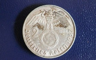 2 mk SAKSA 1937 J hopeaa, Natsisaksa
