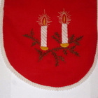 Retro joululiina 2 kpl huudolla 58 cm x 20 konekirjaillut - pikkukuva 3