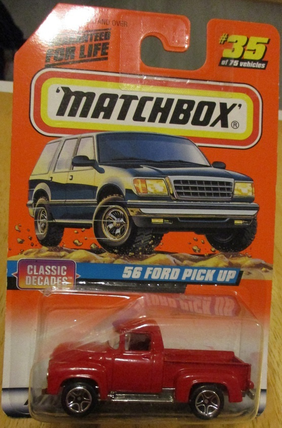 Ford Pick-Up 2 door "Stepside" Red 1956 Matchbox 1998 1:65