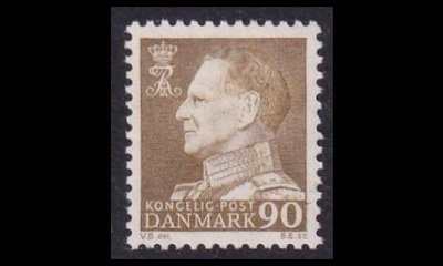 Tanska 398 ** Frederik IX 90 öre (1961)