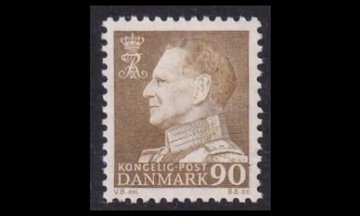 Tanska 398 ** Frederik IX 90 öre (1961)