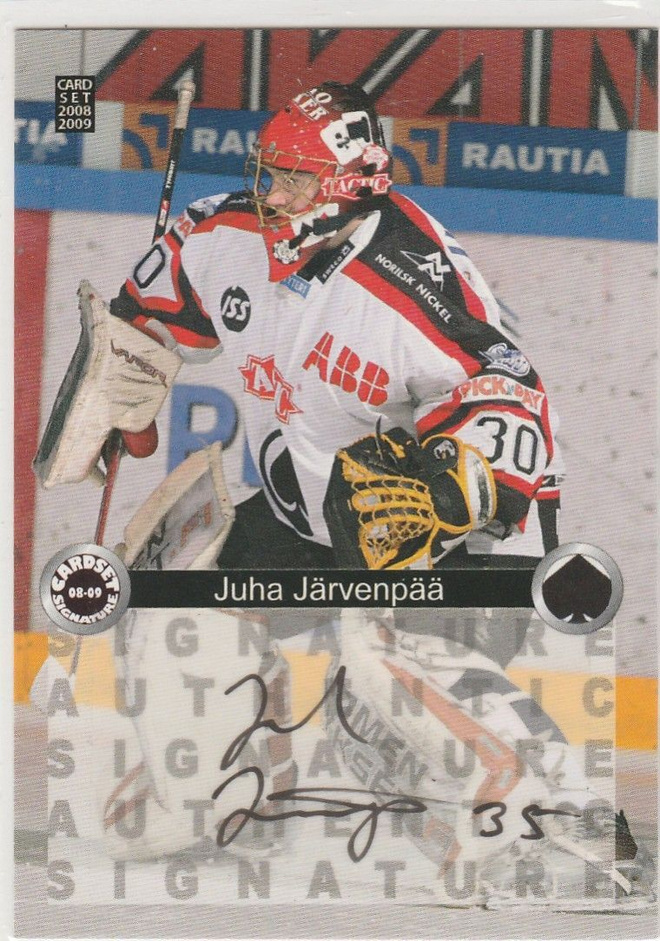 2008/09 Cardset Signature Juha Järvenpää, Ässät