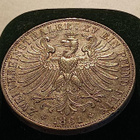 3 ½ guldenia 1861 tai 2 taaleria Saksa Frankfurt hopea .900 - pikkukuva 2
