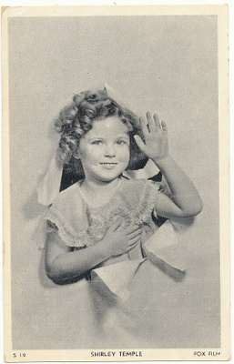 Filmitähti SHIRLEY TEMPLE - vanha kortti