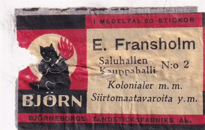 E. Fransholm, Kauppahalli N:o 2 Björn  s28