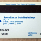 Savonlinnan Puhelinyhdistys - Puhelinkortti keräilyyn - pikkukuva 2