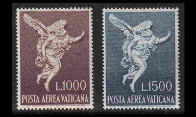 Vatikaani 391-2 ** Lentoposti arkkienkeli Gabriel (1962)