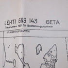 VANHA Kartta Ahvenanmaa Geta 1927 - pikkukuva 2