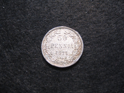 50 penniä 1911 - hopeaa