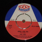 7" PAUL ANKA - Adam And Eve - single 1959 suomi EX- - pikkukuva 1
