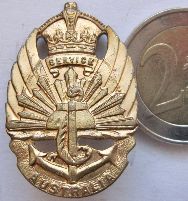 VANHA Palvelusmerkki Service Badge Australia Laivasto 1948