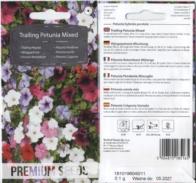 Riippupetunia "Mix" - siemenet #