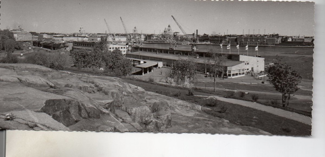 Helsinki: satamaa (?) Ilmakuva (pitkä kortti)