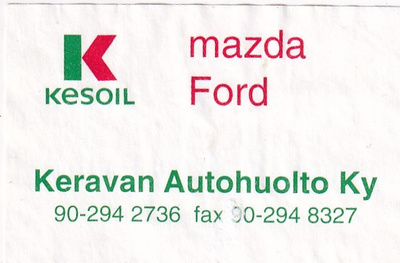 Kerava, Keravan Autohuolto Ky, , Kesoil      s9/2