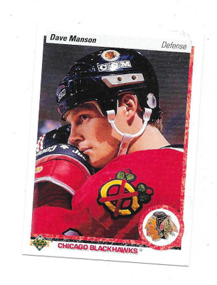 1990-91 Upper Deck #85 Dave Manson Chicago Blackhawks