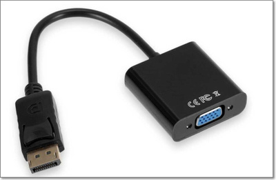 DisplayPort DP-uros - VGA-naarasadapteri
