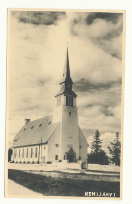 KEMIJÄRVI, KIRKKO - vanha kortti