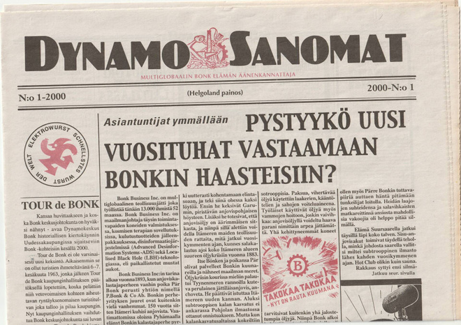 2 Dynamo Sanomat-lehteä ( Uusikaupunki) 2000 ja 2001