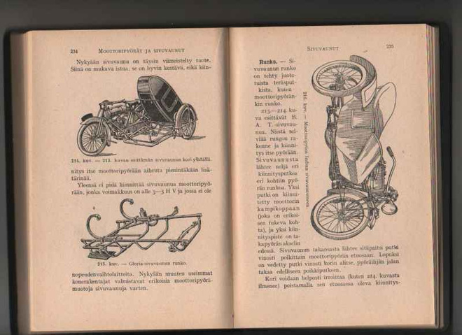 Zerolo, Miguel: Moottoripyörät ja sivuvaunut, Kar.1923, sid.