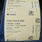 Tuska festival 2026 liput. 2 kpl. 3 pvä. - pikkukuva 1