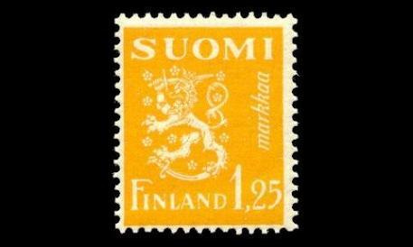 177 ** Leijona 1,25 mk keltainen (1932)