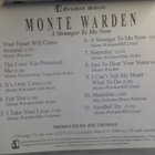 MONTE WARDEN :: A STRANGER TO ME NOW : ADVANCE PROMO US 1998 - pikkukuva 2