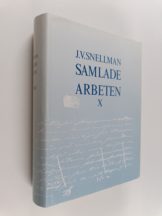 J.V. [Johan Vilhelm] Snellman : Samlade arbeten X : 1861-...