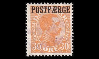 Tanska PF_6 o Christian X 30 öre oranssi (1922)