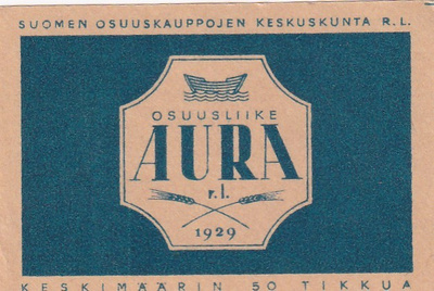 AURA 1929   Osuusliike R.L.   b411
