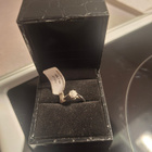 18k/750 valkokulta timantti sormus,0.45ct timantilla. - pikkukuva 1