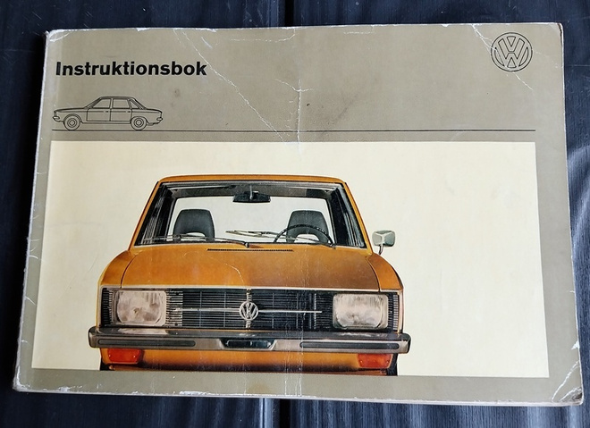 VW K 70 ruotsinkielinen ohjekirja 1971