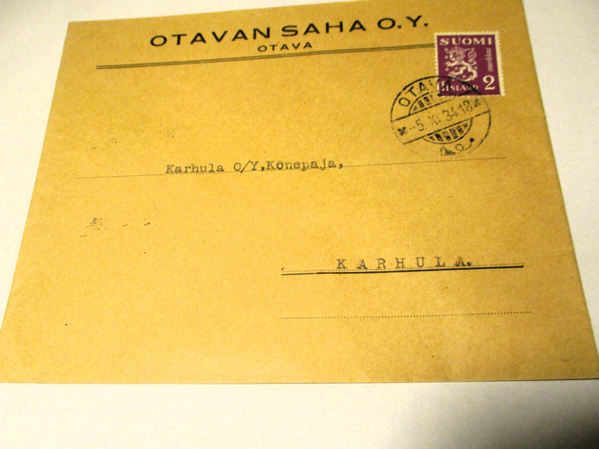 1934 Otava Otavan Saha Oy liikekuori