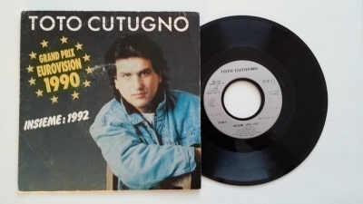 Toto Cutugno Insieme: 1992 7" sinkku Eurovision 1990 Ranska