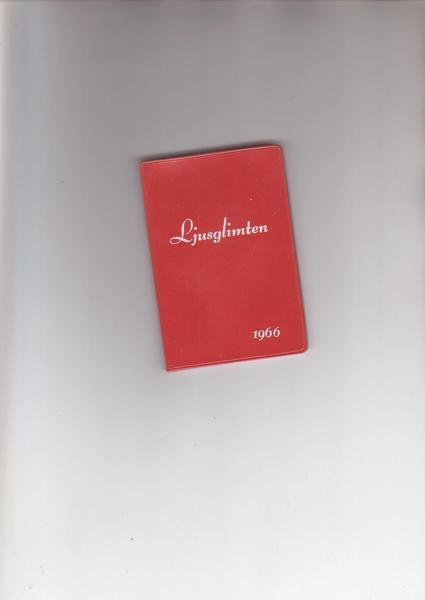 Ljusglimten, kalenteri, näkövamm., Finlands Svenska, 1966.