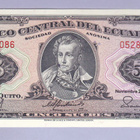 Ecuador 5 Sucres v.1988 UNC P-113d - pikkukuva 1