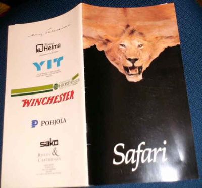 Suomen Metsästysmuseon julkaisuja: Safari - Trofeekokoelma