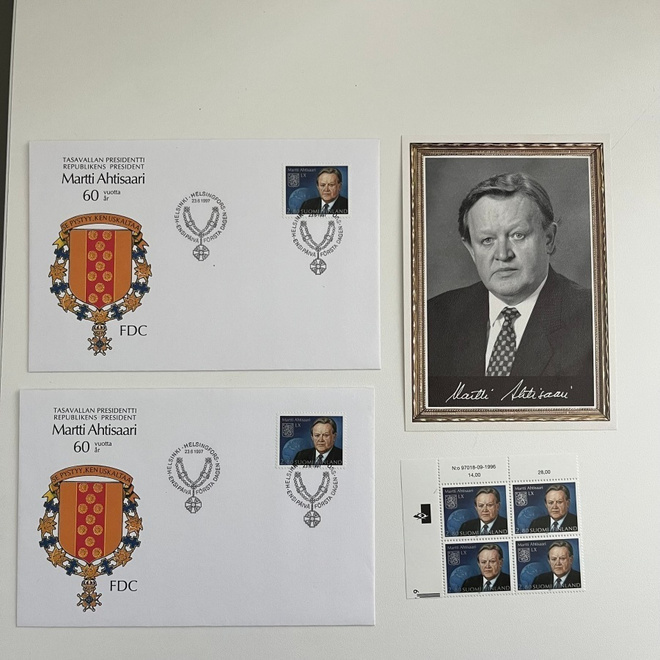 Martti Ahtisaari - FDC-kuoria - kortti - postimerkkejä