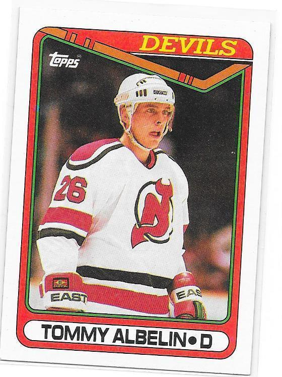 1990-91 Topps #323 Tommy Albelin New Jersey Devils