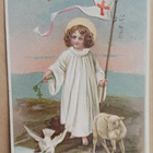 Enkeli, kyyhky ja lammas, neliapiloita, kohop, p. 1909 - pikkukuva 1