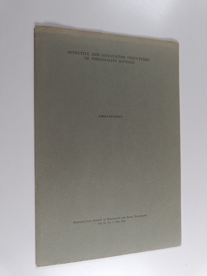 Jorma Kuusinen : Affective and Denotative Structures of P...