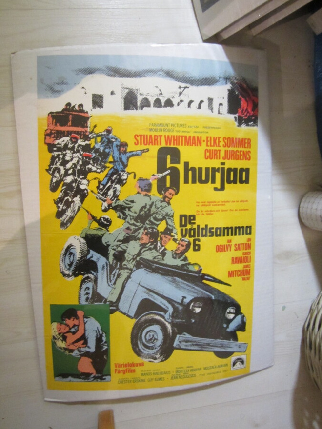 VANHA ORIG ELOKUVAJULISTE - 6 HURJAA mm ELKE SOMMER