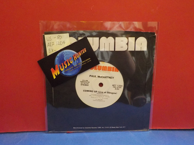 PAUL MCCARTNEY - COMING UP (LIVE AT GLASGOW) EX- U.S -80 7"