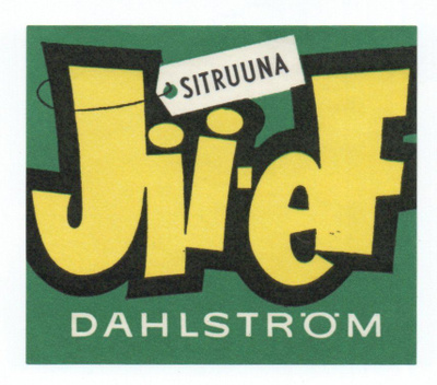 DAHLSTRÖM JII-EF Sitruuna. Etiketti.