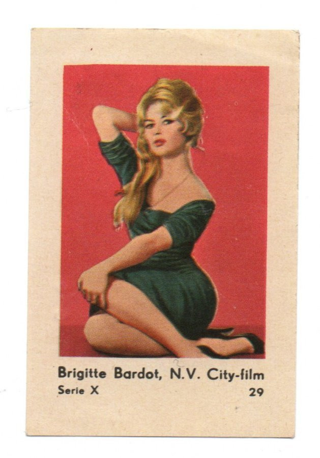Purkkakuva. Hellas Serie X n:o 29 BRIGITTE BARDOT Purukumiku