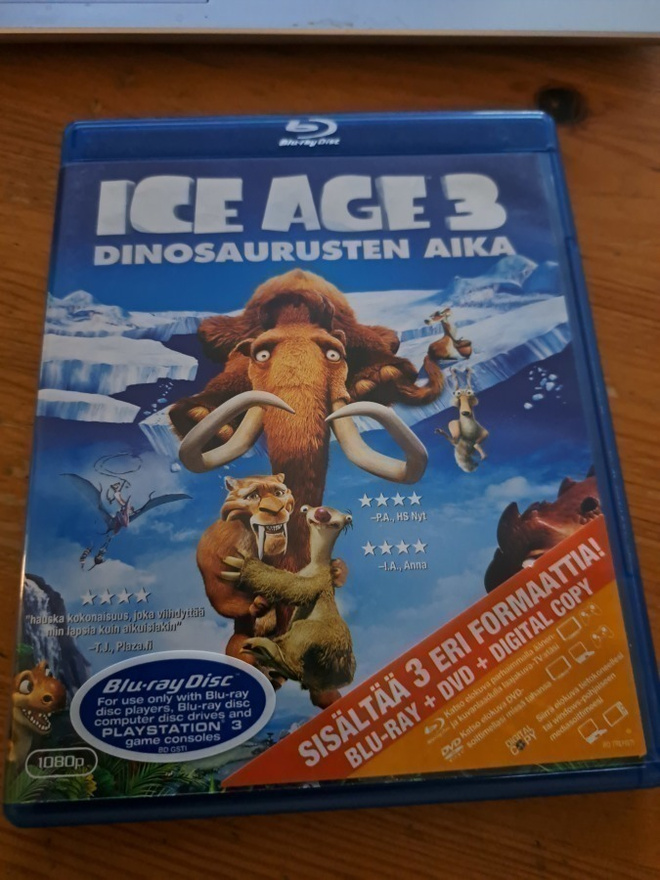 ICE AGE 3 bluray+DVD+Digital copy uudenveroinen