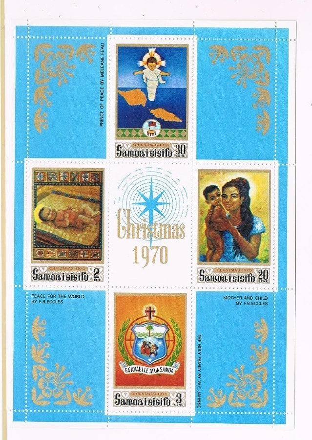 Samoa 1970 - Joulu Christmas ++ blokki