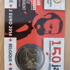 Belgia 2€ 2014 punainen risti Coin card - pikkukuva 2