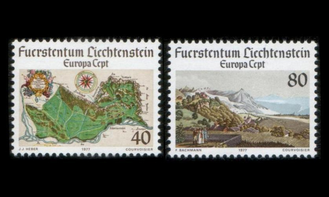 Liechtenstein 667-8 ** Europa maisemia (1977)