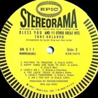 TONY ORLANDO; Bless you and 11 other great hits LP - pikkukuva 4